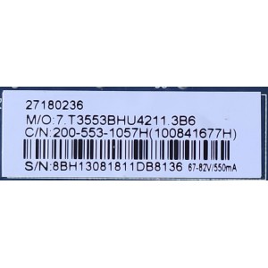 MAIN FUENTE (COMBO) PARA TV ((NUEVA)) / NUMERO DE PARTE CV3553BH-U42 / 7.T3553BHU4211.3B6 / 34021772 / 34027282 / 20200721_185102 / 27180236 / 200-553-1057H / 100841677H / DISPLAY PT320AT02 / PT320AT02_02  / PARA MAS DETALLES REVISA NUESTRA DESCRIPCIÓN